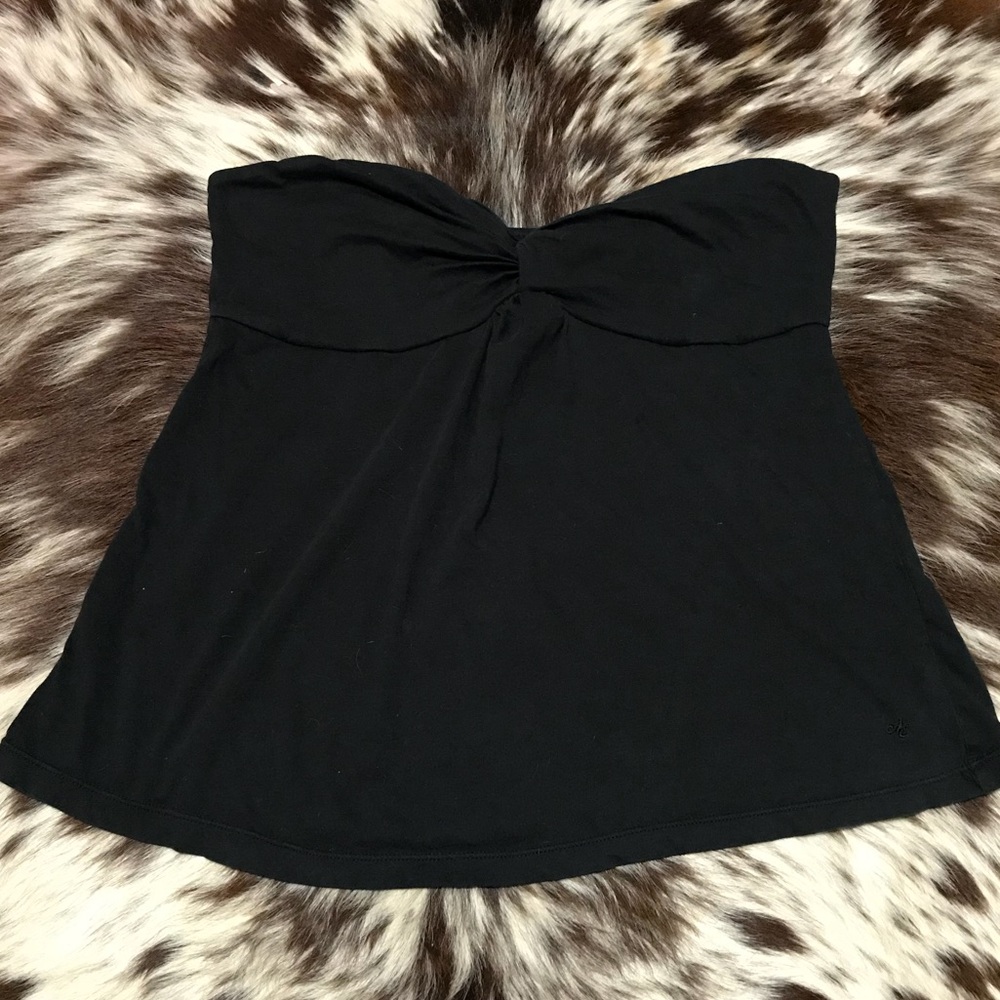 American Eagle Outfitters Black Strapless Tank Top